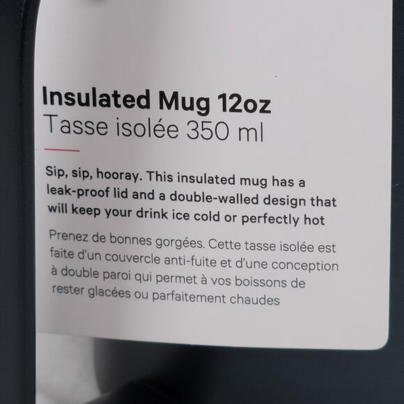 Lululemon Insulated Mug Cup 12oz Blue Double-Walled Logo Coffee Cold Hot Pilates - Picture 2 of 7